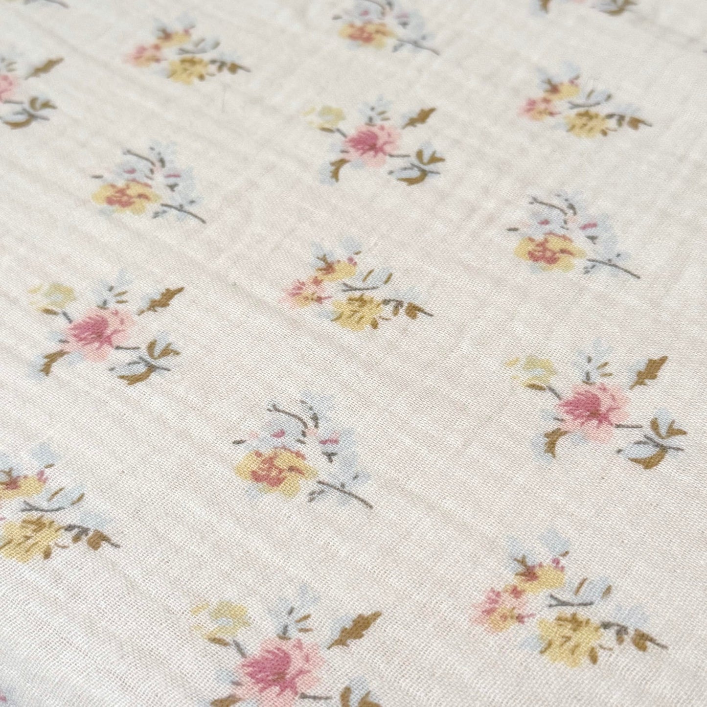 BuLuTu Muslin Cotton Duvet Cover Set Queen, Ruffled Bedding Quilt Cover Shabby Chic Azalea Floral Comforter Cover, Soft Lightweight Bed Set for Kids Teens Young Adults, Machine Wash