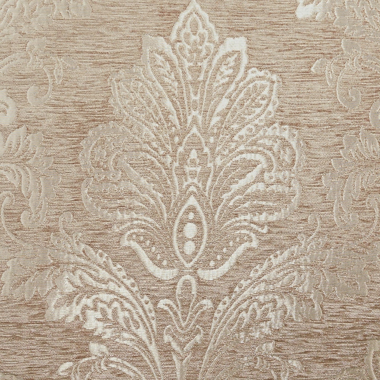 Touch of Class Camelot Luxury Bedding | Neutral Almond | Matte Satin Damask on Richly Textured Jacquard-Woven Chenille Design | 4 Piece Set Includes Queen Comforter, Bedskirt, and 2 Standard Shams