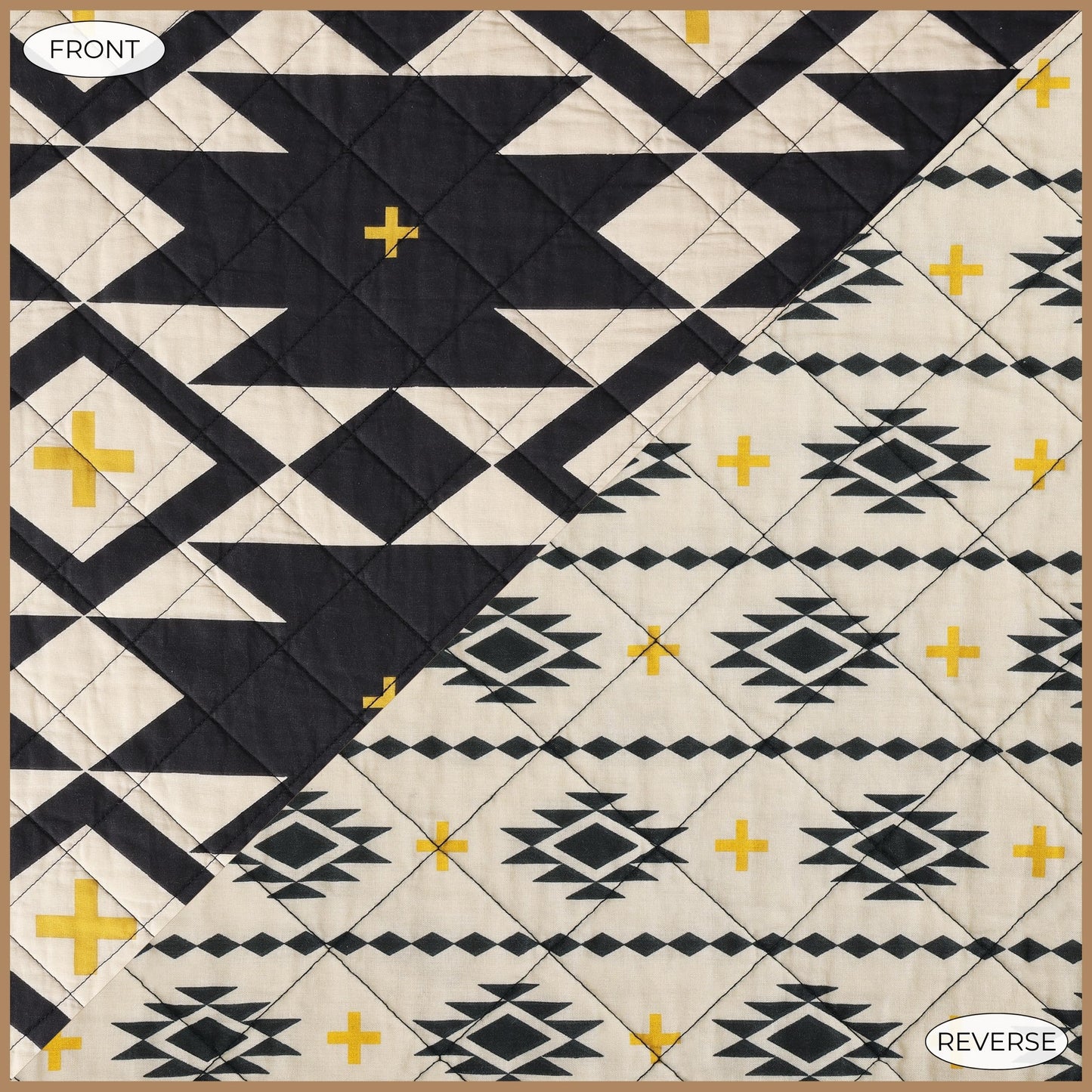 Paseo Road High Desert King Quilt Set, 3 Piece Rustic Western Bedding Set with Pillow Shams, Lightweight Reversible Cotton Quilt with Southwestern Aztec Pattern, Soft Breathable Cozy Boho Bedding