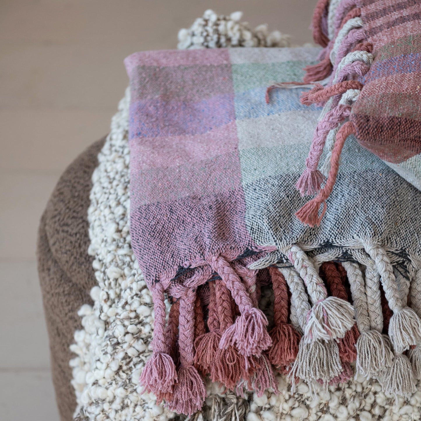 Bloomingville Terra Harmony Woven Throw, Multicolor