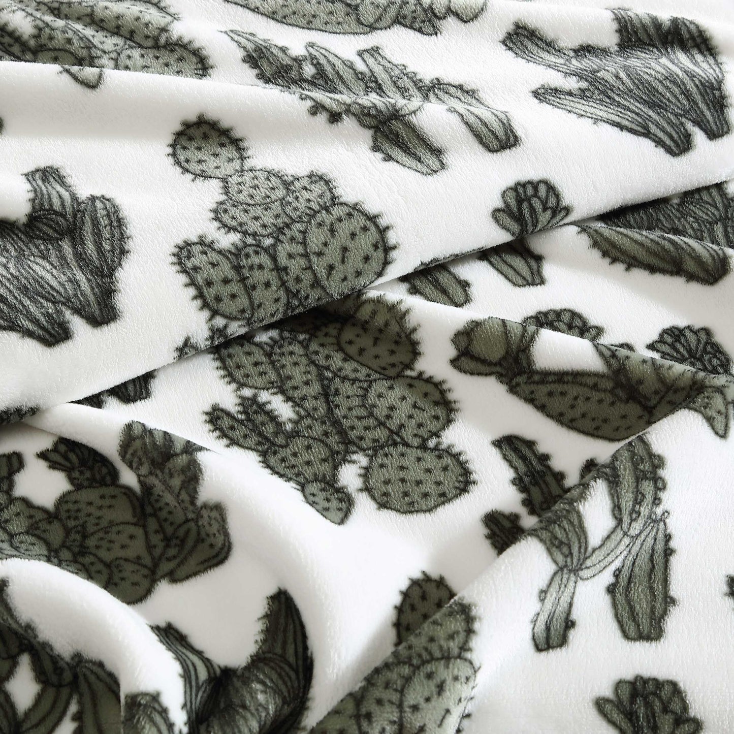 Wrangler - Blanket, Super Soft Plush Bedding, Yellowstone Inspired Throw Blanket for Couch or Bed (Cactus Garden Green, 50' x 70')
