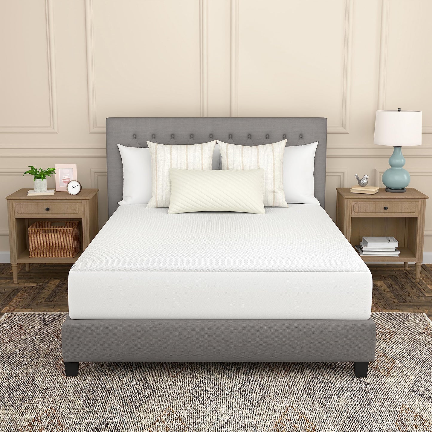 Sealy Complete Protection Waterproof Stain Protection Soft Comfort Top PerfectGrip Stretch Sidewalls Machine Washable Fitted Mattress Protector, Queen Size, White