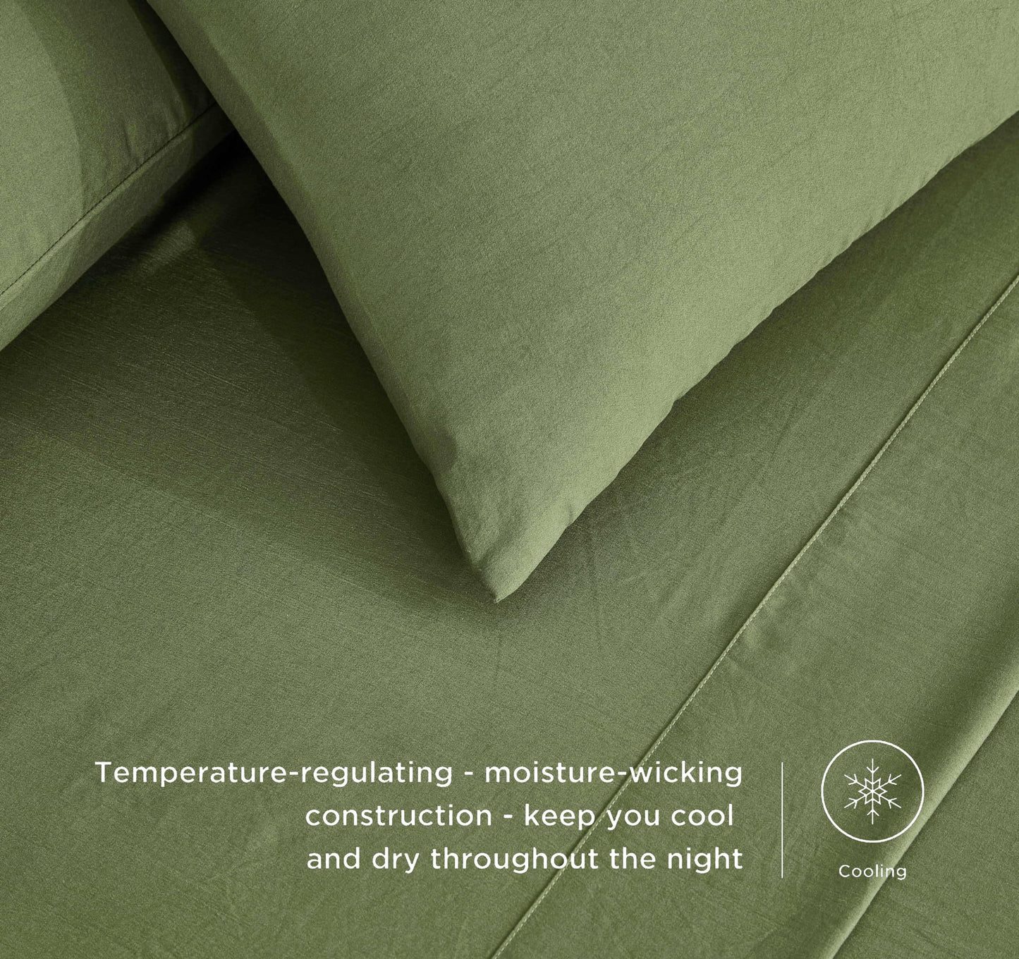 Chezmoi Collection Stone Washed Full Size Sheet Set - 4-Piece Extra Soft Breathable Wrinkle & Fade Resistant 14-Inches Deep Pocket Sheets & Pillowcases Set - Full, Olive Green