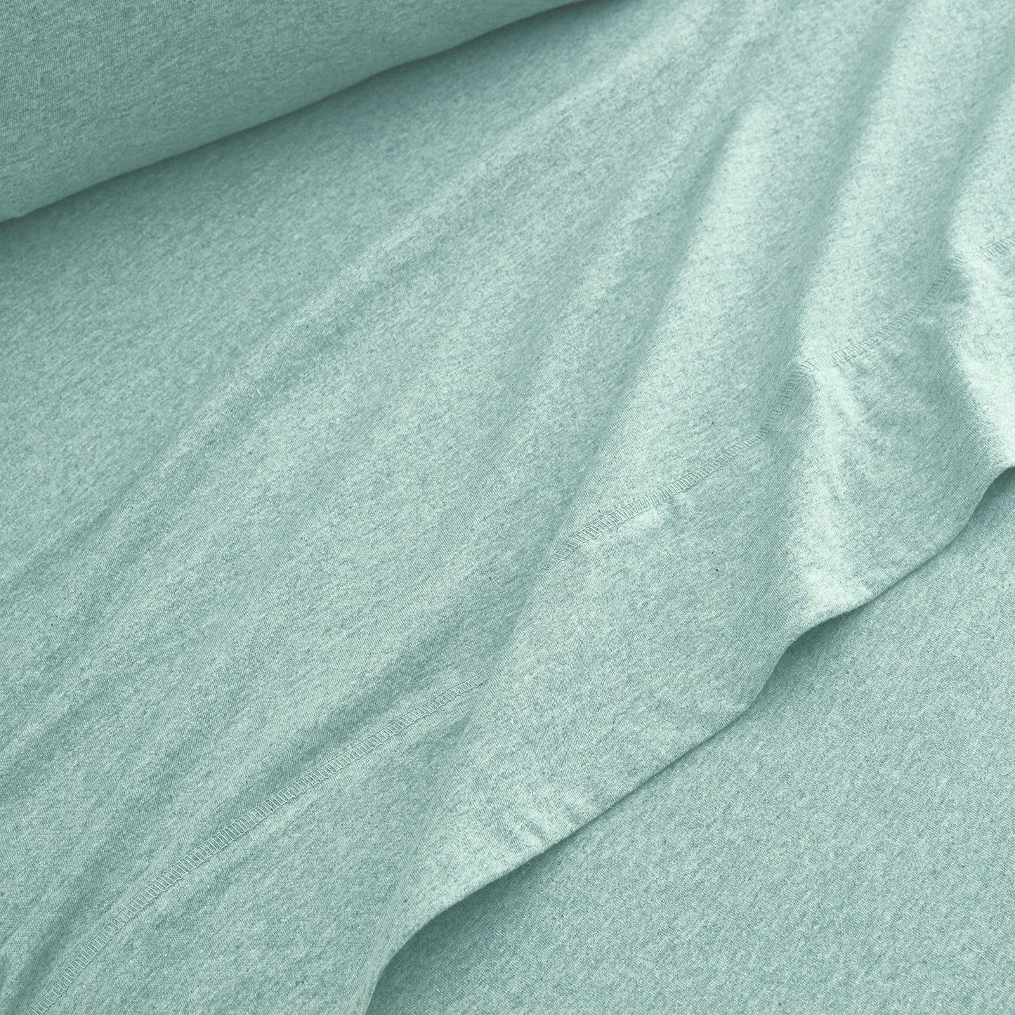 BED INC Road Trip America Jersey Sheets King Set - Cotton (4 Pieces) Deep Pockets T-Shirt Soft Knit Stretchy Jersey Sheets - 1 Flat 1 Fitted 2 Pillowcases (Classic Mint, King)