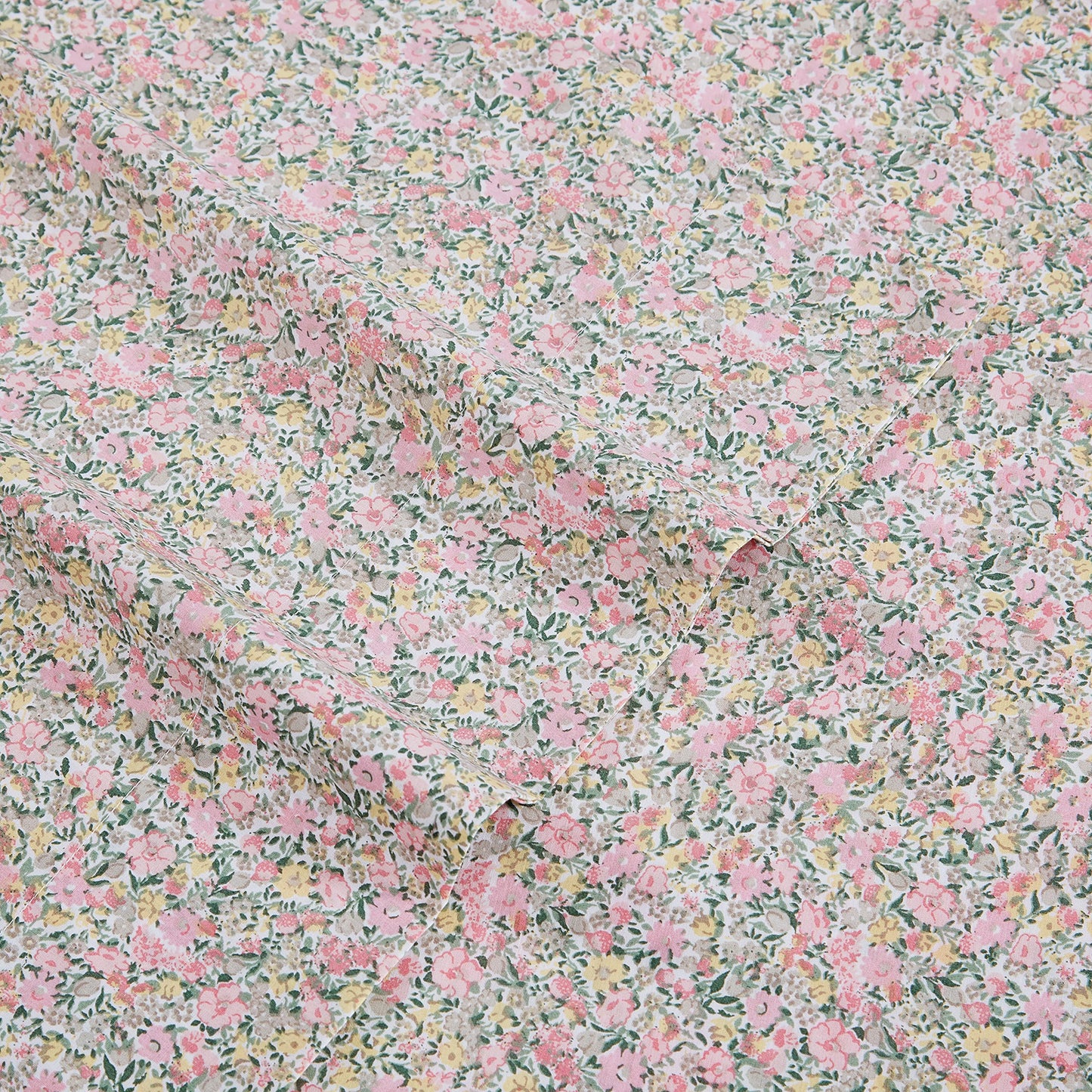 Laura Ashley – Twin Size Sheet Set, Crisp & Lightweight Cotton Percale Bedding with Fitted Sheet and Pillowcase, Floral Room Decor, Deep Pocket, College Dorm Room Essentials (Loveston Pink)