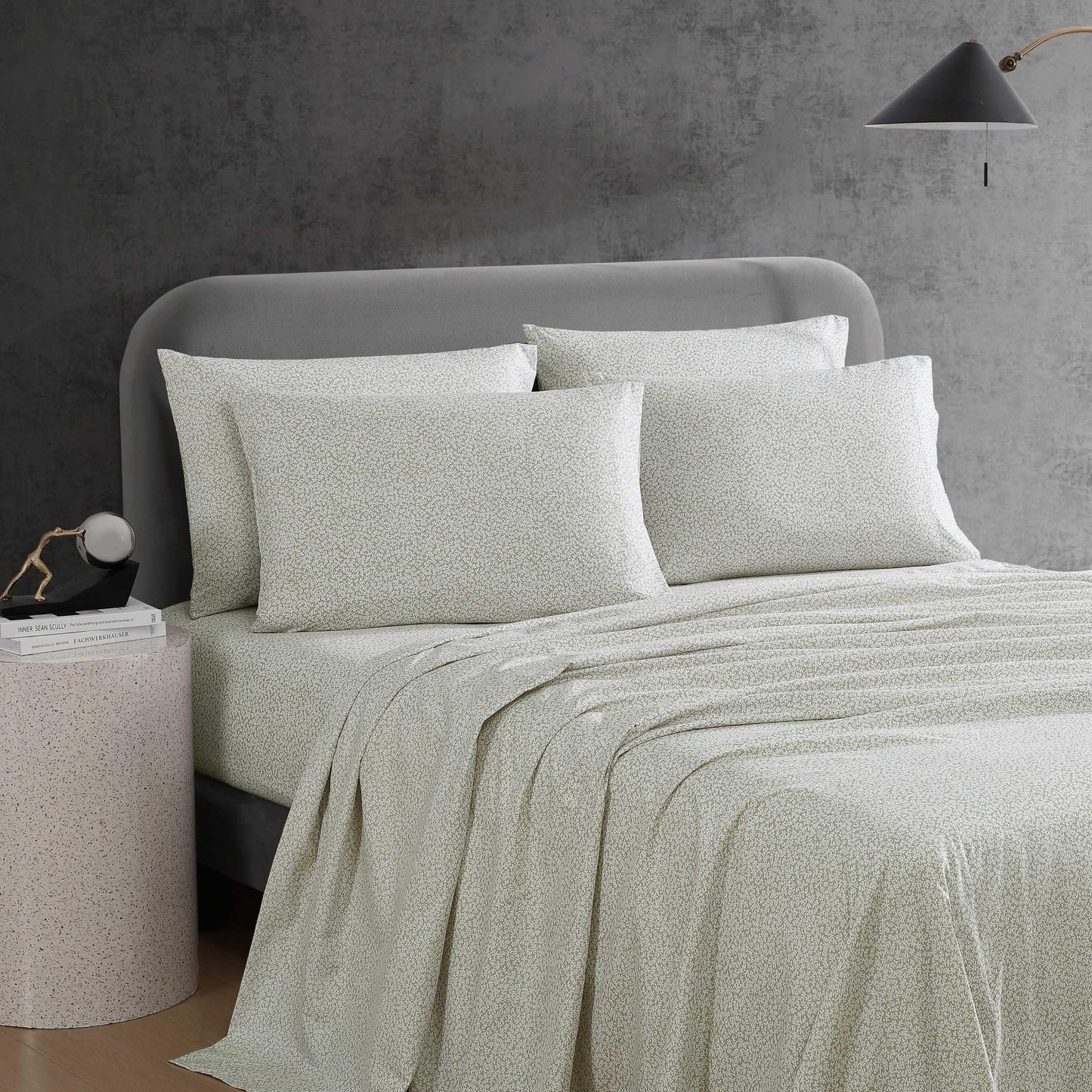 Kenneth Cole - Queen Sheet Set, Super Soft Wrinkle-Resistant Bedding with Bonus Pillowcases, Floral Home Decor, Oeko-Tex Certified (Chill Flowers Beige, Queen)