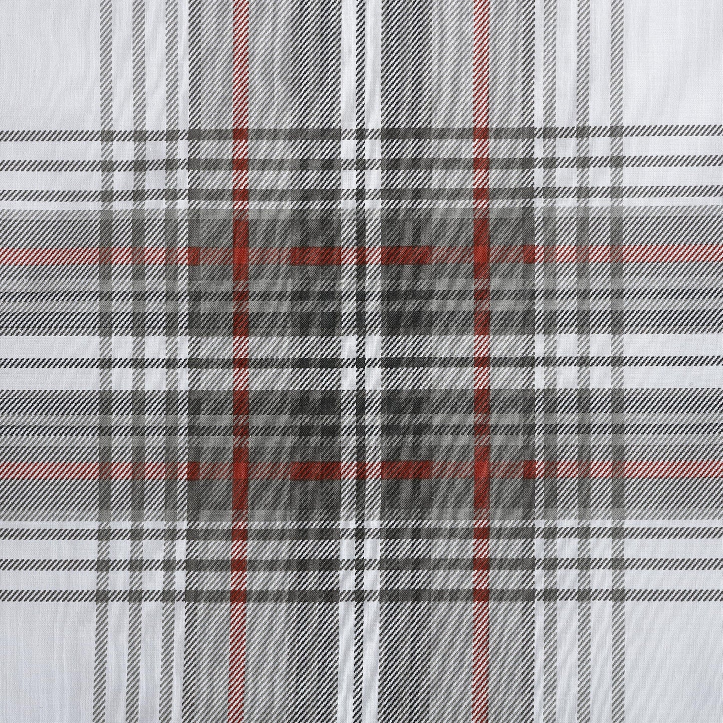 Eddie Bauer - Queen Comforter Set, Reversible Cotton Bedding with Matching Shams, Plaid Home Decor for All Seasons (Alder Grey/Red, Queen)