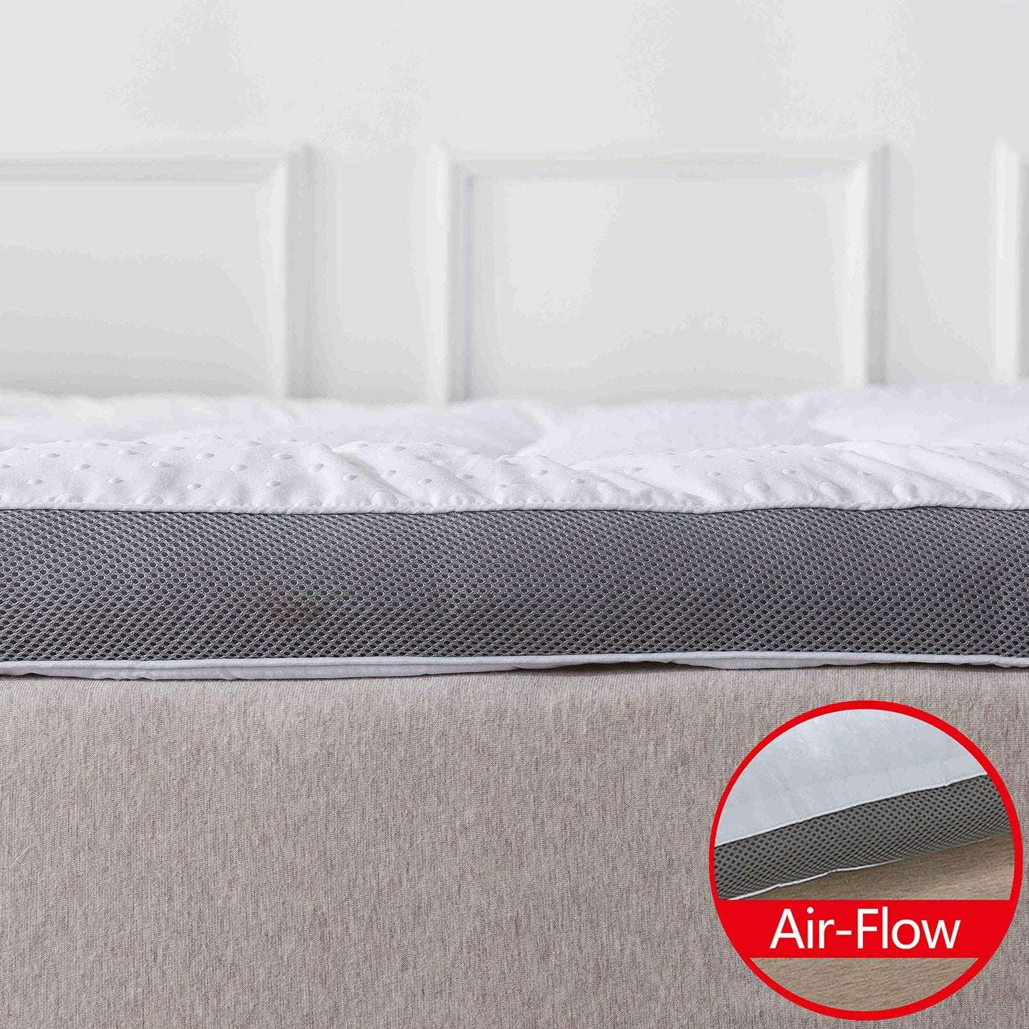 BEIVIG Mattress Topper Twin Mattress Pad Protector - Quality Plush Luxury Down Alternative Pillow Top - Extra Thick Mattress Cover(Twin Size), White