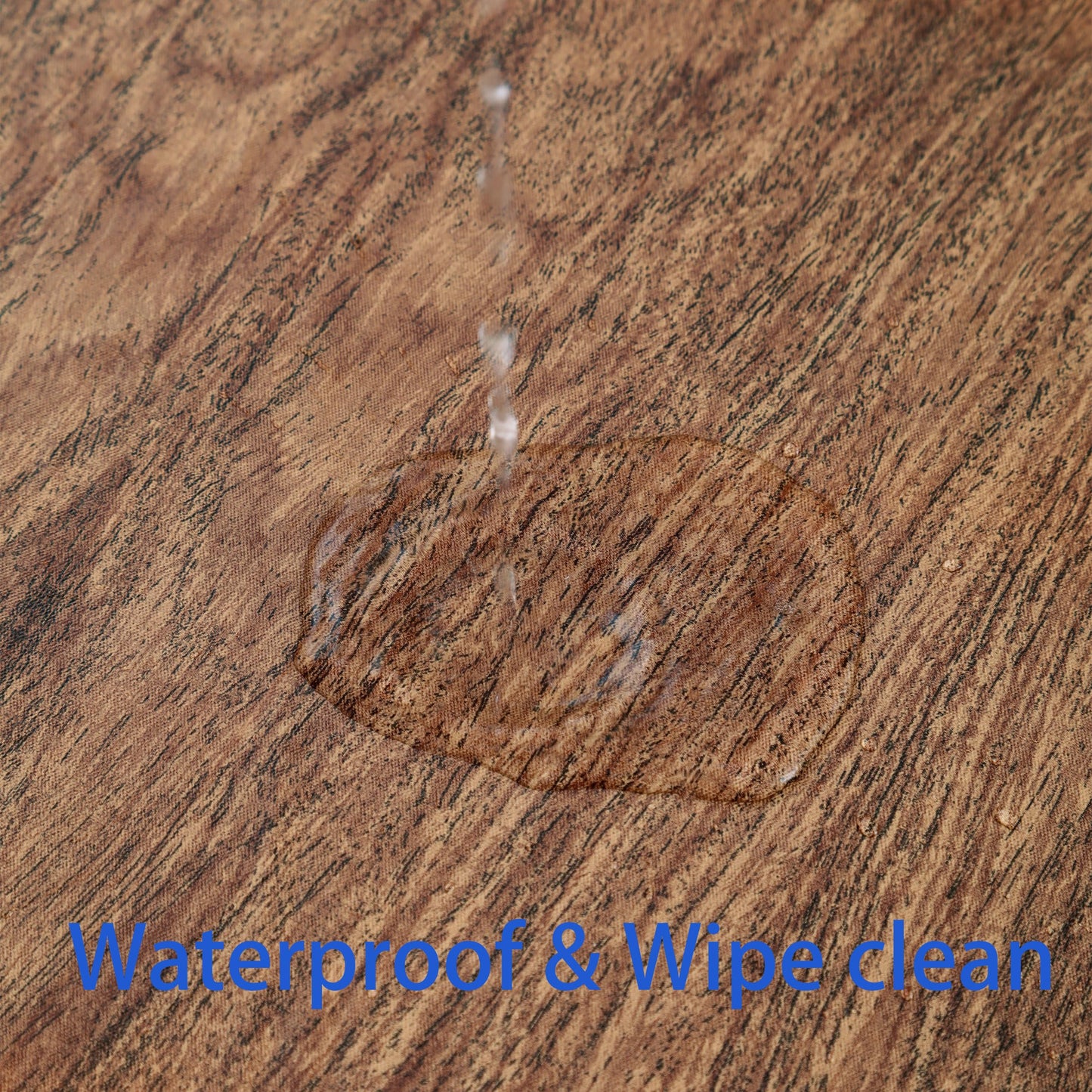 Walrus Heavy Duty Vinyl Tablecloth with Flannel Backing Waterproof Oil-Proof Plastic Table Cloth Stain-Resistant Wipeable Rectangle or Square Table Cover for Indoor and Outdoor (Wood, 54X54 Inch)