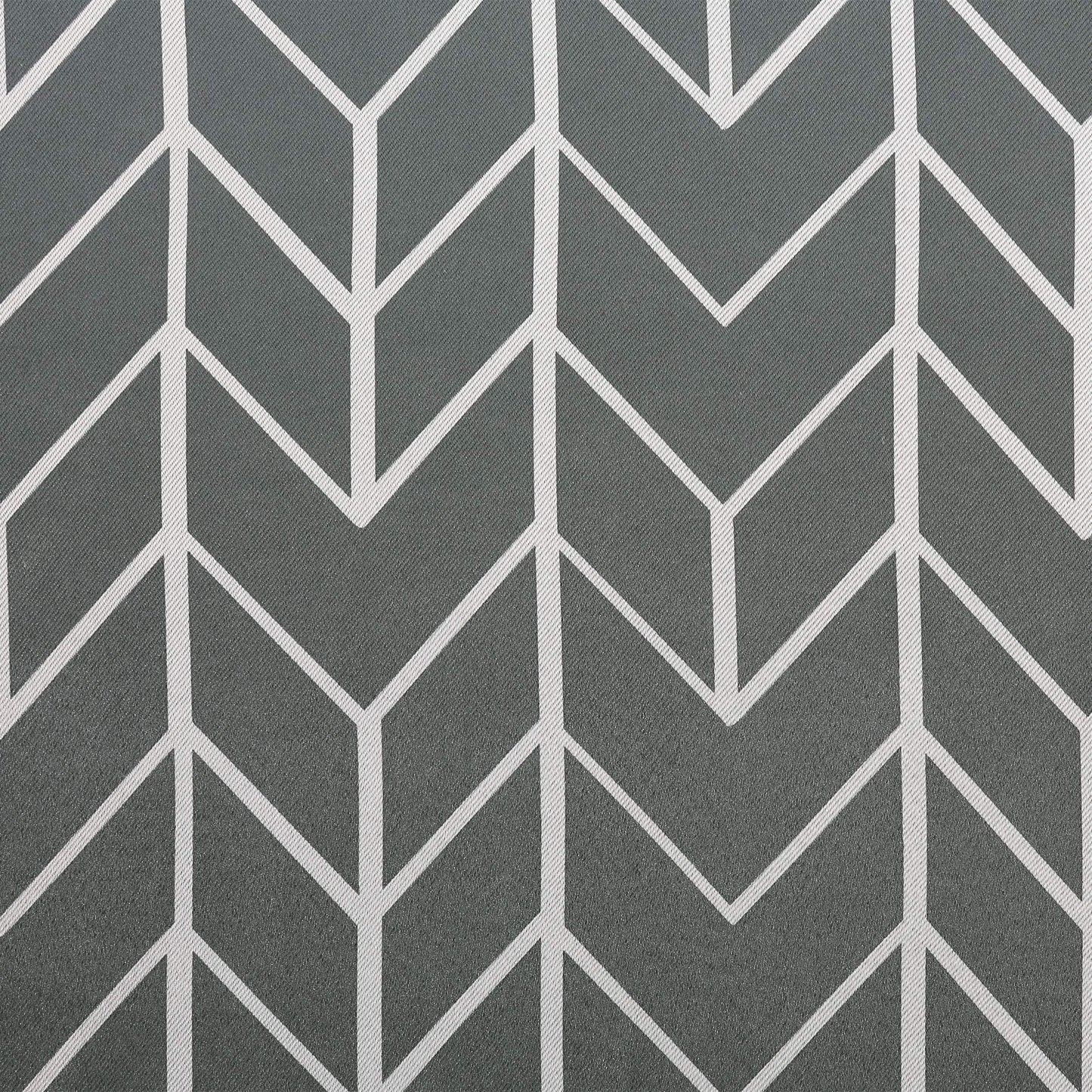 Sun Zero Kenwood Chevron Blackout Grommet Curtain Panel, Gray, 40"W x 84"L (1 Panel)
