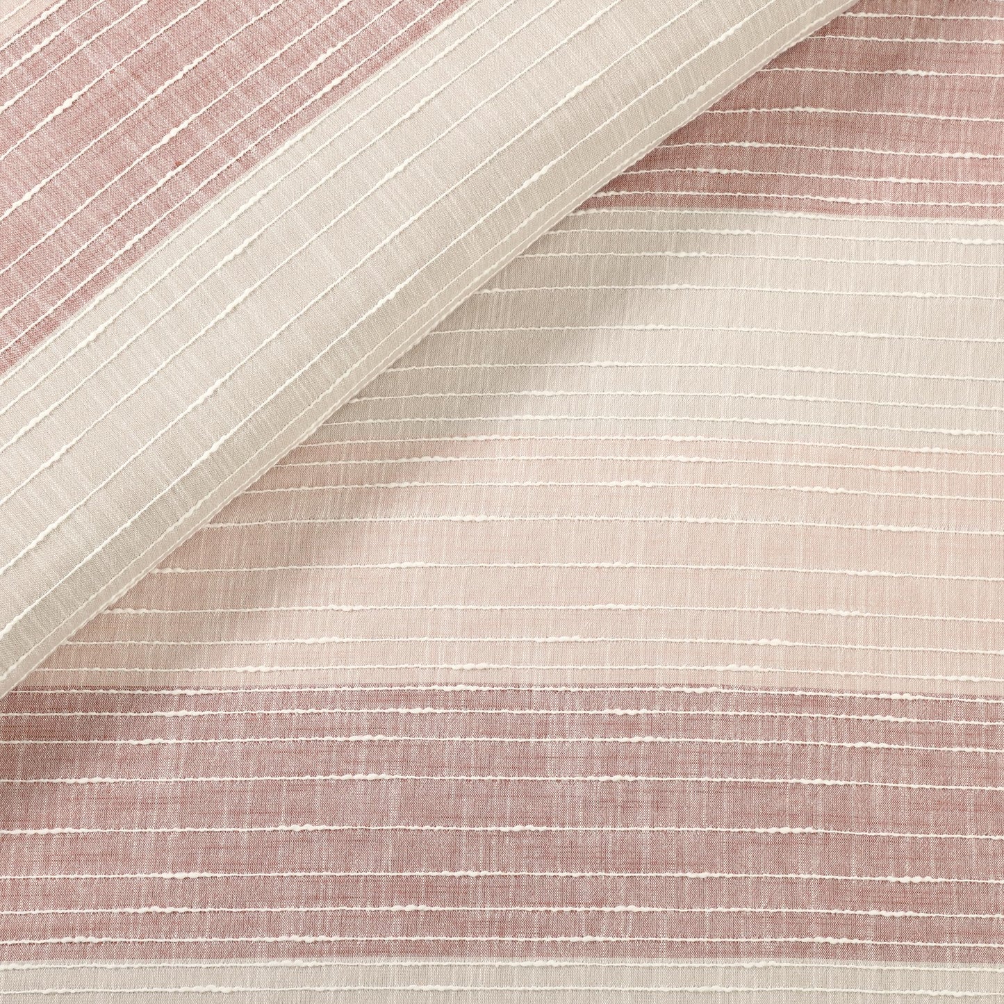 Levtex Home Sand Stripes Blush Twin/Twin XL Comforter Set (68x88in) with 1 Pillowcase (26x20in) - Woven Jacquard Stripe - Pink, Dusty Rose, Cream, White - Cotton Twin Size Comforter Set - Soft