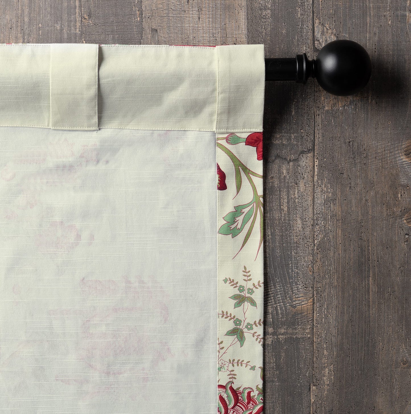 Maison d' Hermine Curtains for Living Room 100% Cotton 96 inch Length One Panel Light Filtering Curtains for Windows with Rod and Loop Pockets Spring Summer (Chantilly, 50" W x 96" L)