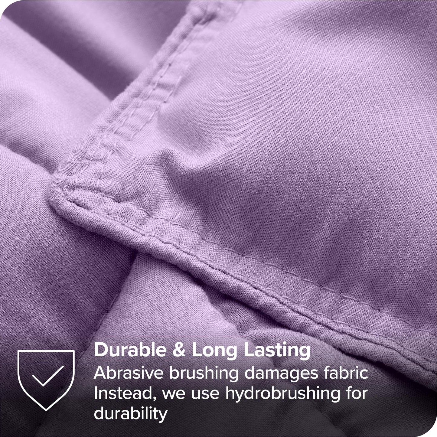 Bare Home Bed-in-A-Bag 5 Piece Comforter & Sheet Set - Twin XL - Goose Down Alternative - Ultra-Soft 1800 Premium Bed Set (Twin XL, Lavender/Lavender)
