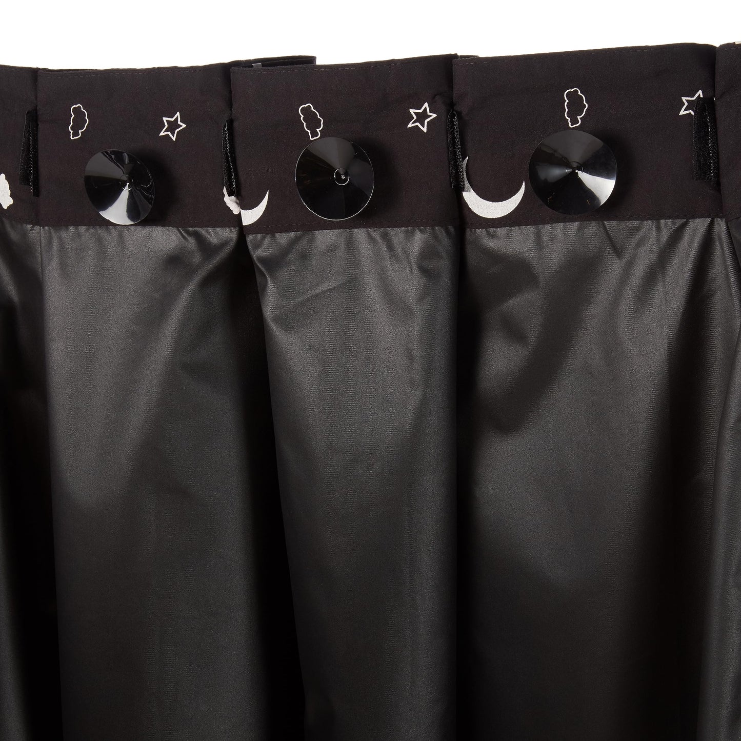 Amazon Basics Portable Blackout Curtain Shade with Suction Cups for Window, Noise Reducing, Energy Saving, 50"W x 78"L, Moon and Stars, 2-Pack