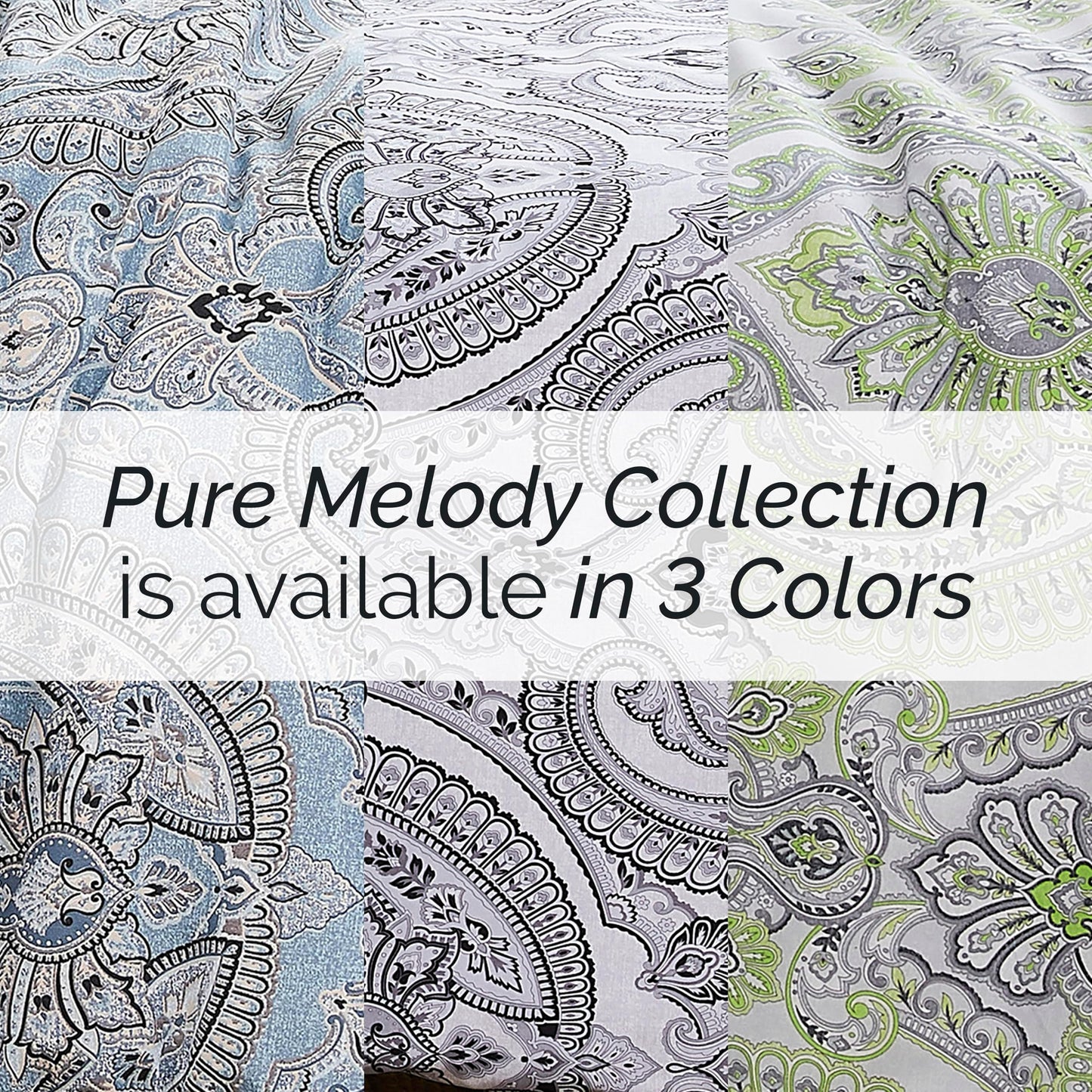 Southshore Fine Living, Inc. Oversized Paisley Duvet Cover King/California King, Hotel Quality Microfiber Pet Hair Resistant Bedding, 1 Cal King Duvet Cover, 2 Shams, No Insert - Pure Melody Green