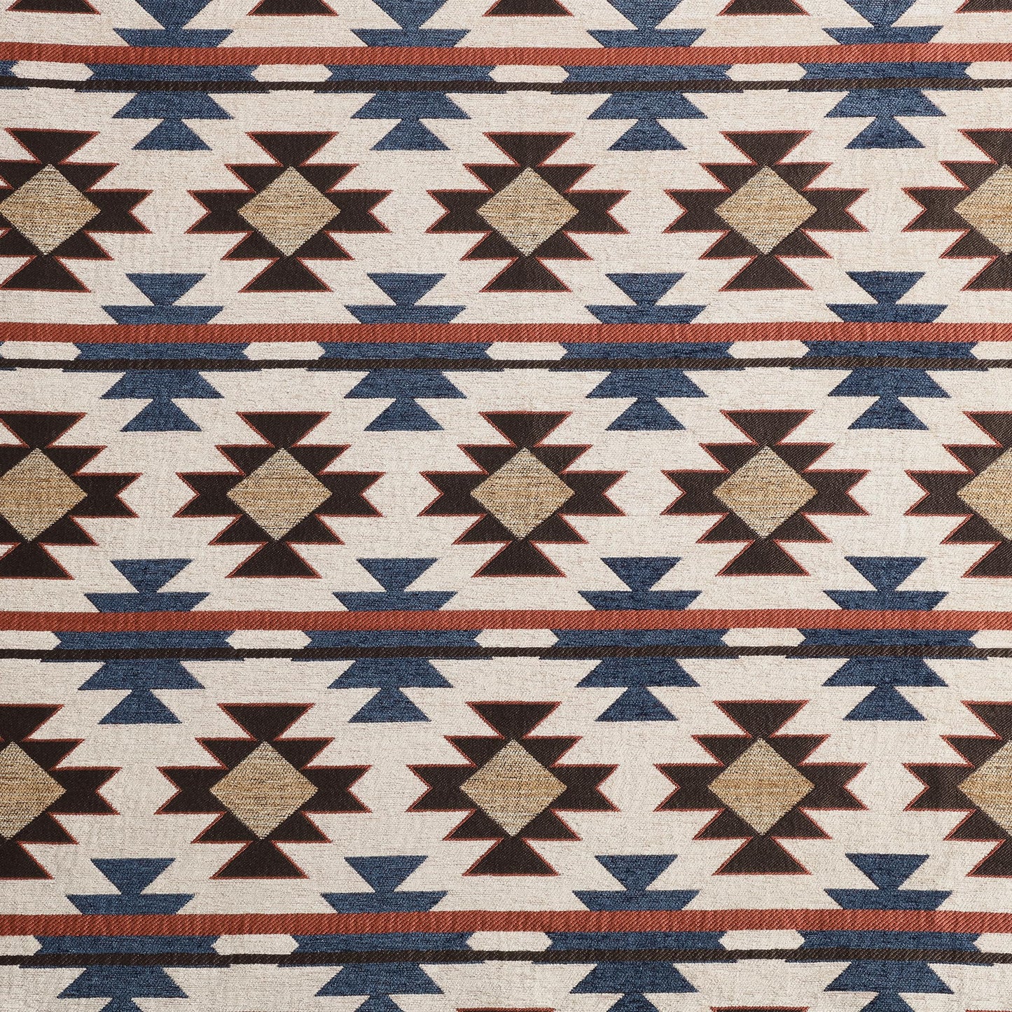 Paseo Road Tasha Polizzi Mariella Western Bedding, 2 Piece Duvet Cover Set, Twin Size, Chenille Red Blue Brown Aztec Bedding Set, Southwestern Tribal Bedding with Pillow Sham