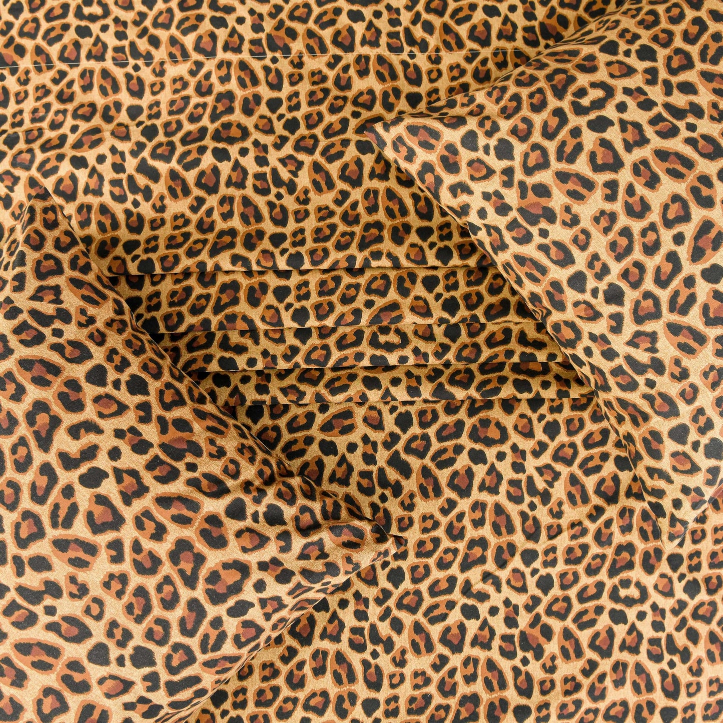 Sleepdown Cotton Bed Sheet Set - Leopard Brown, Queen