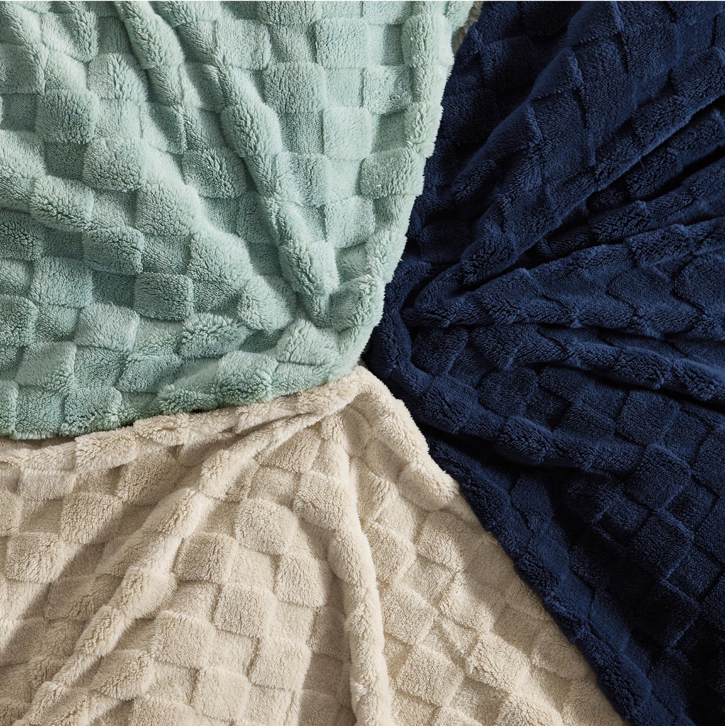 Bedsure White Fleece Throw Blanket for Couch Light Brown Fleece Blanket for Couch