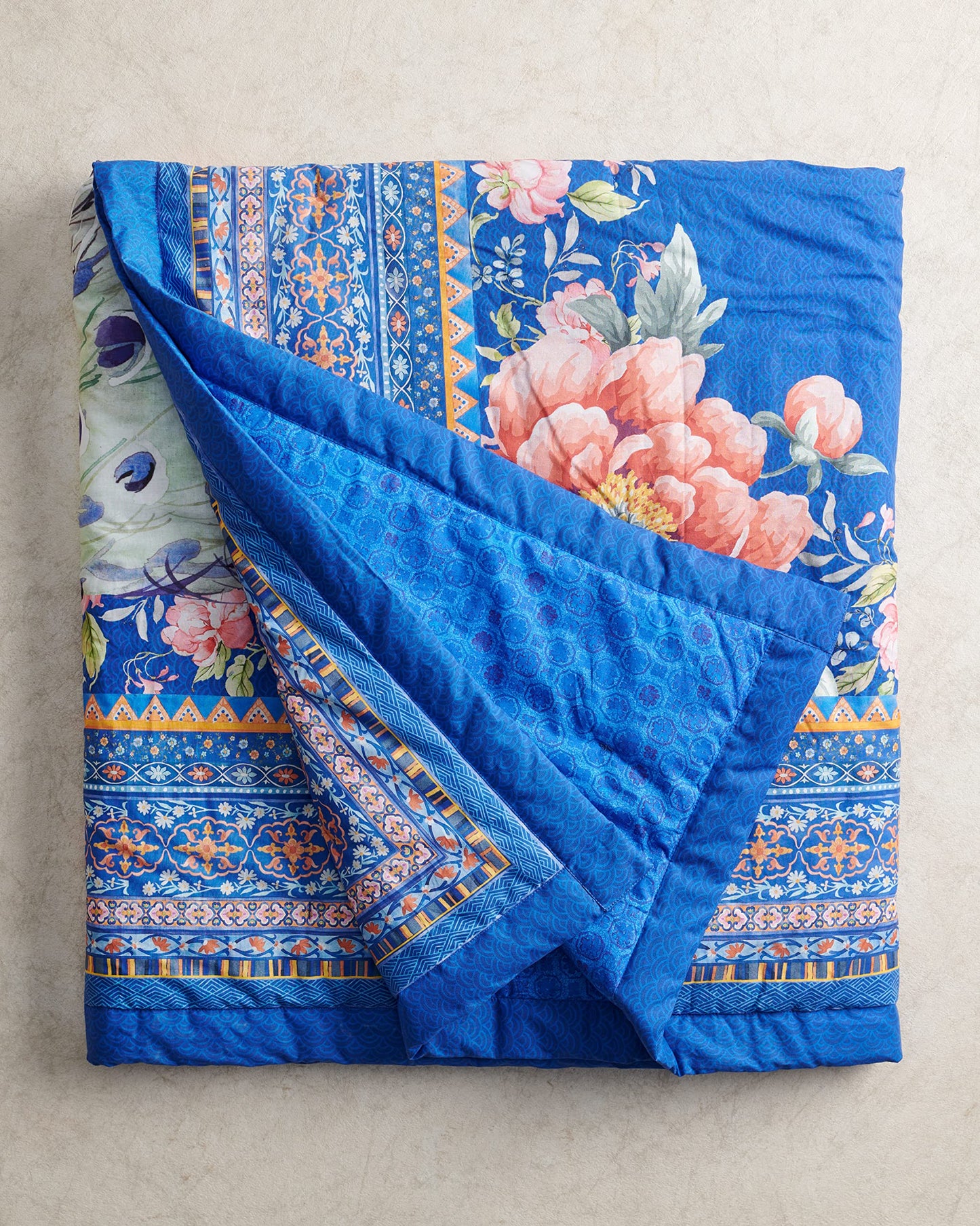 Maison d' Hermine Throw Blanket for Couch Lightweight Soft Warm Breathable Cotton Throw Blankets for Bed Girls Boys Women Men Gifts Room Spring Summer (Secret Garden - Peacock, 60" X 80")