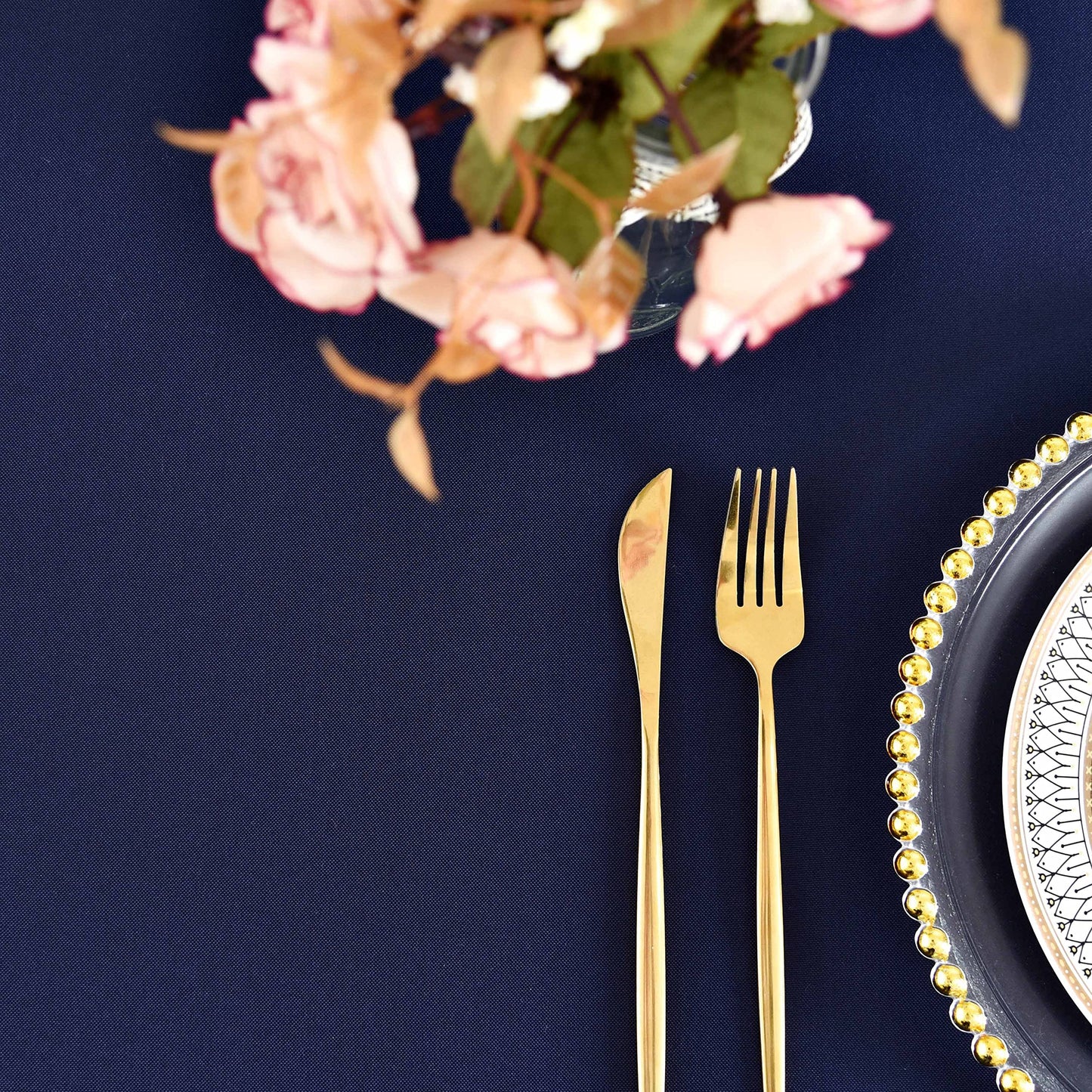 KAIPHO Navy Blue Rectangle Tablecloth Waterproof Stain Resistant Wrinkle Free Table Cloth 210GSM Polyester Wipeable Table Cover for Party, Banquet, Indoor & Outdoor- Rectangular/Oblong, 54 x 78 inch